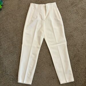 NWOT Zara High Waisted White Pants